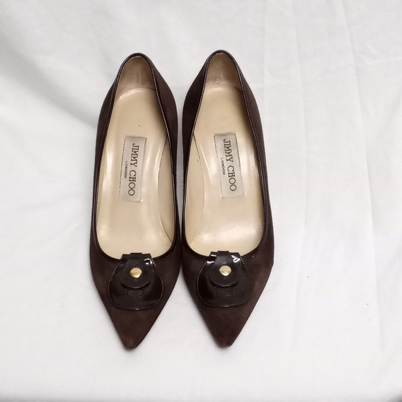 JIMMY CHOO Brown Suede Heels - Picture 9 of 9